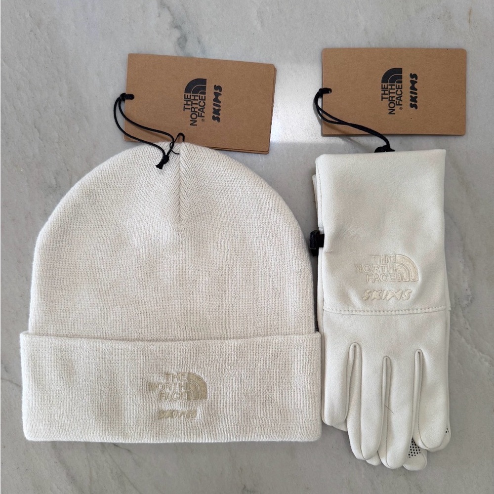 SKIMS x The North Face beanie and glove set